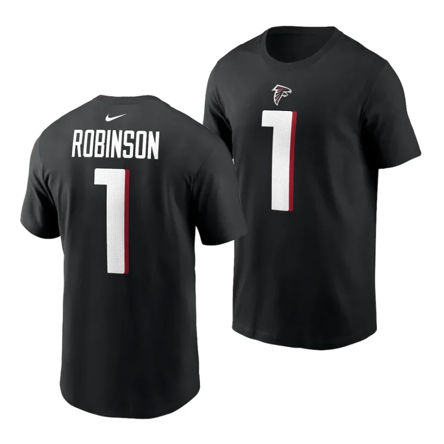 bijan robinson player name number 2023 nfl draft first round pick black t shirts scaled