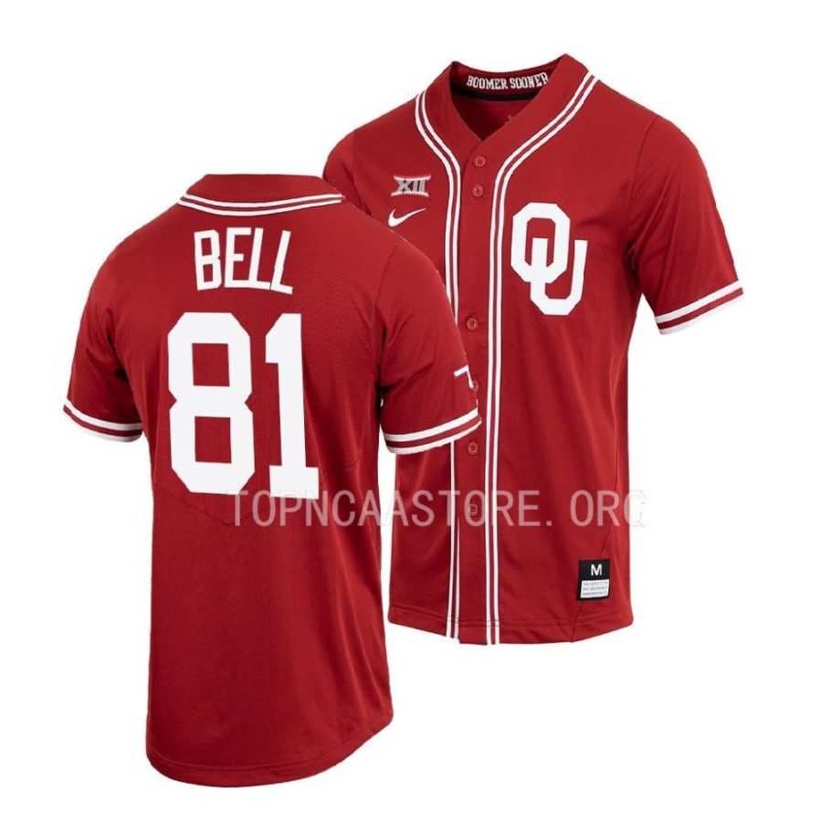 blake bell oklahoma sooners baseball shirt menfull button jersey scaled