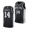 blake wesley spurs 2022 nba draft black icon edition notre dame jersey scaled