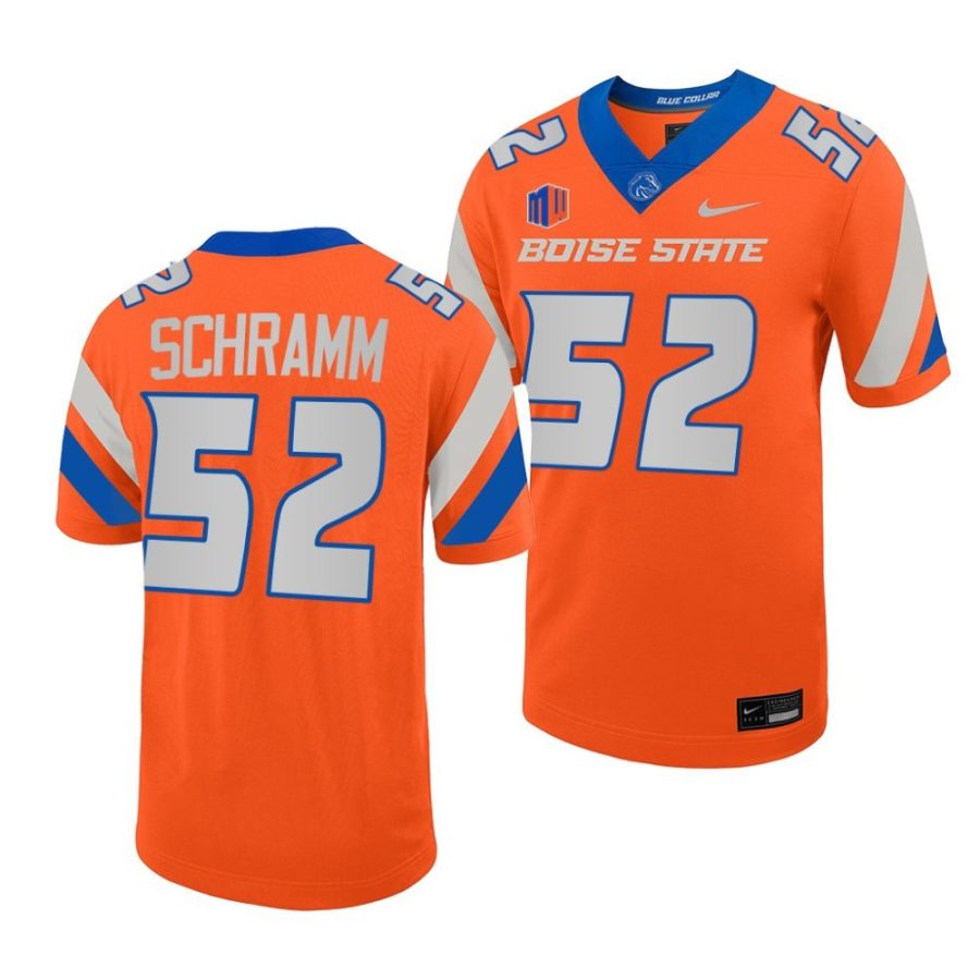 boise state broncos dj schramm orange untouchable game football jersey scaled