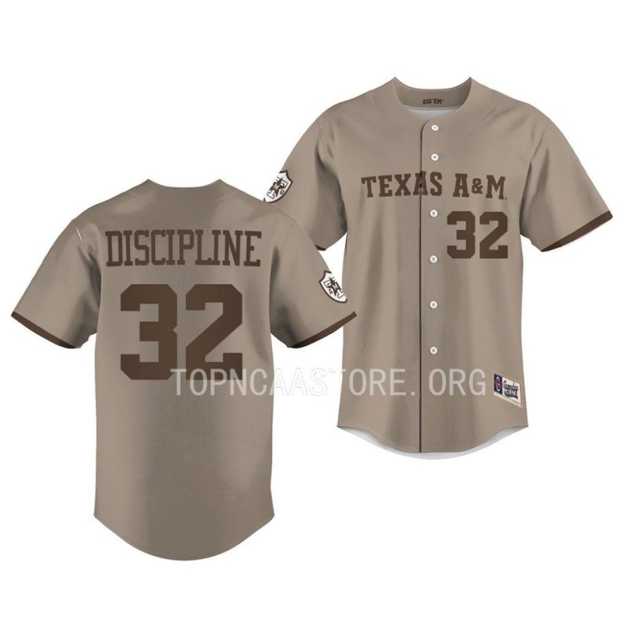 brad rudis texas aggies 2023corps of cadets mendiscipline baseball jersey scaled