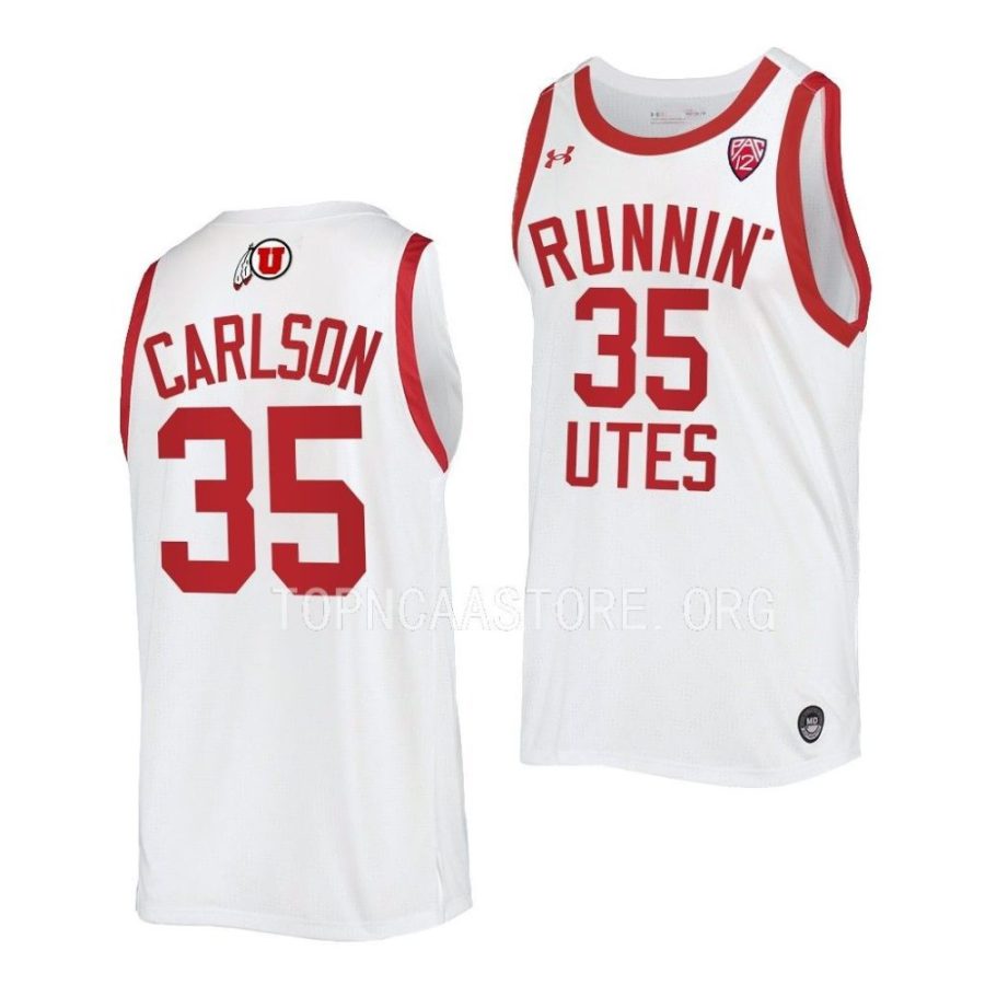 branden carlson utah utes throwback 2022 23 replica basketball jersey scaled