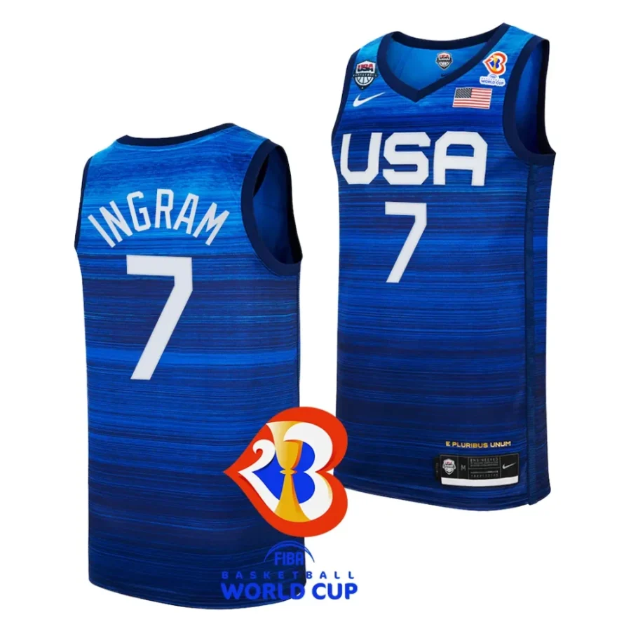 brandon ingram usa 2023 fiba basketball world cup blue jersey scaled