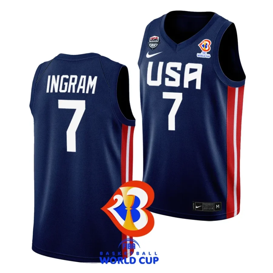 brandon ingram usa fiba world cup 2023 navy away jersey scaled