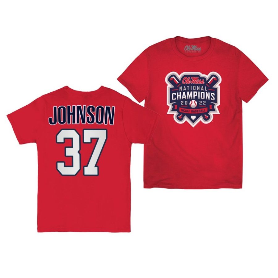 brandon johnson official logo 2022 college world series champions red shirt scaled