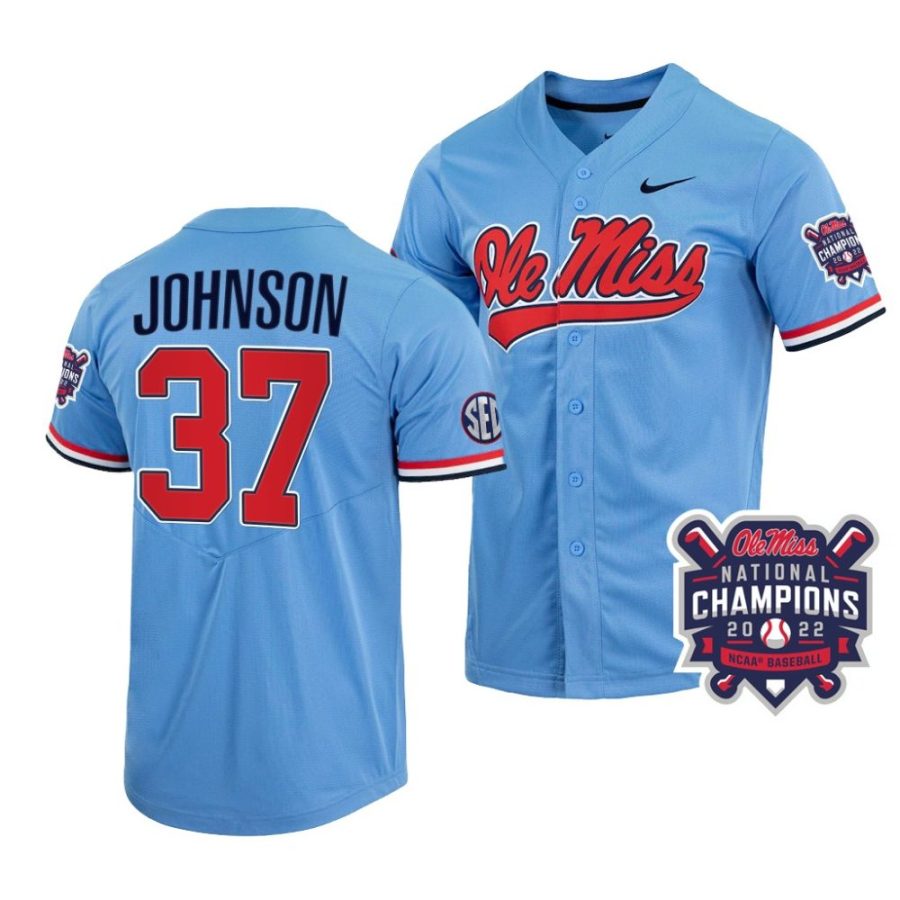 brandon johnson ole miss rebels 2022 college world series champions menncaa baseball jersey 0 scaled