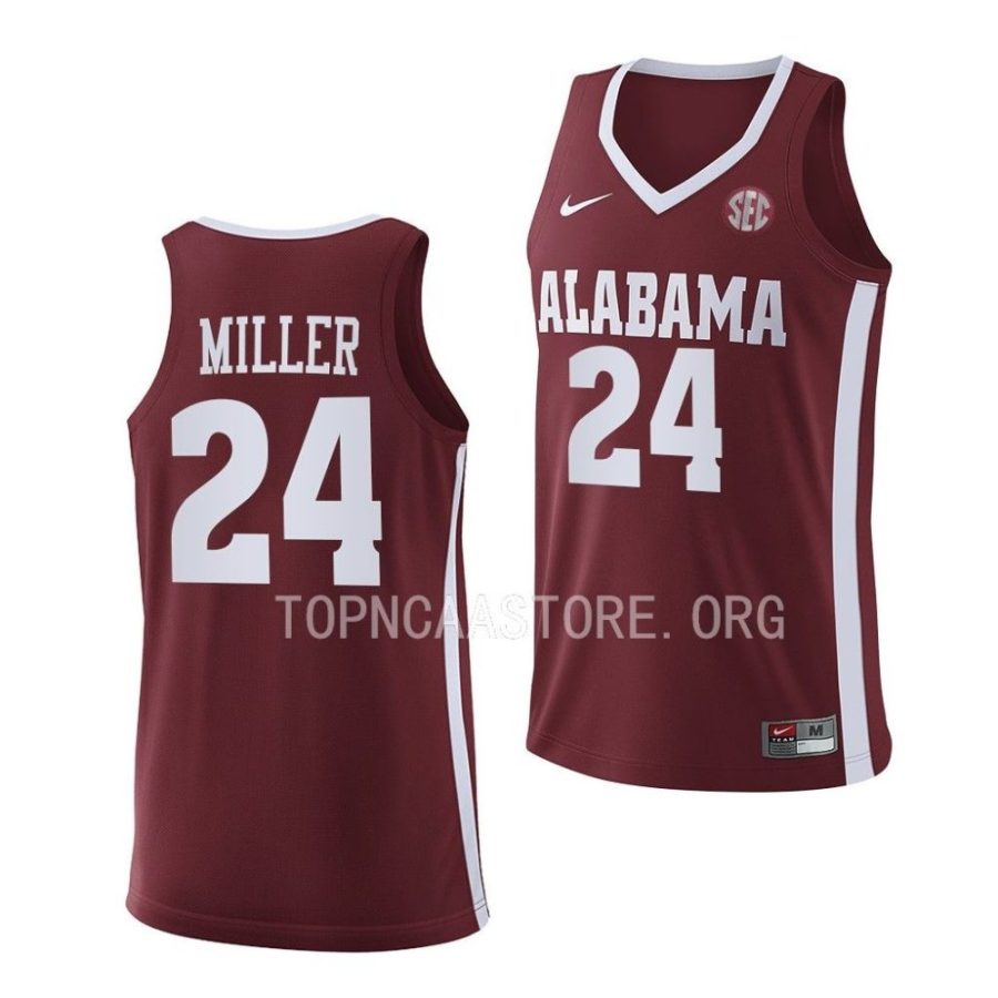 brandon miller alabama crimson tide 2022 23replica basketball crimson jersey scaled