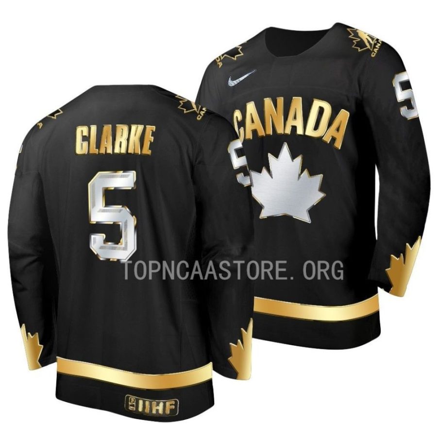 brandt clarke black 20x iihf world junior gold canada jersey scaled