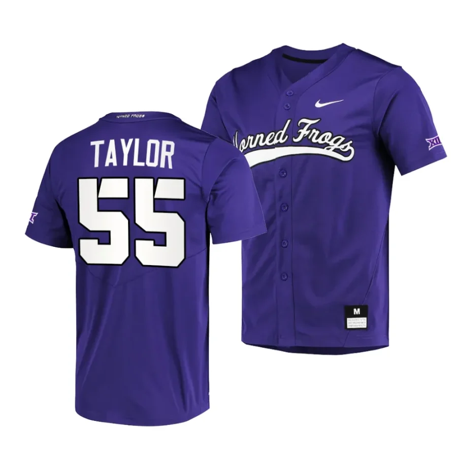 brayden taylor tcu horned frogs 2023 big 12 baseball champions menfull button jersey scaled