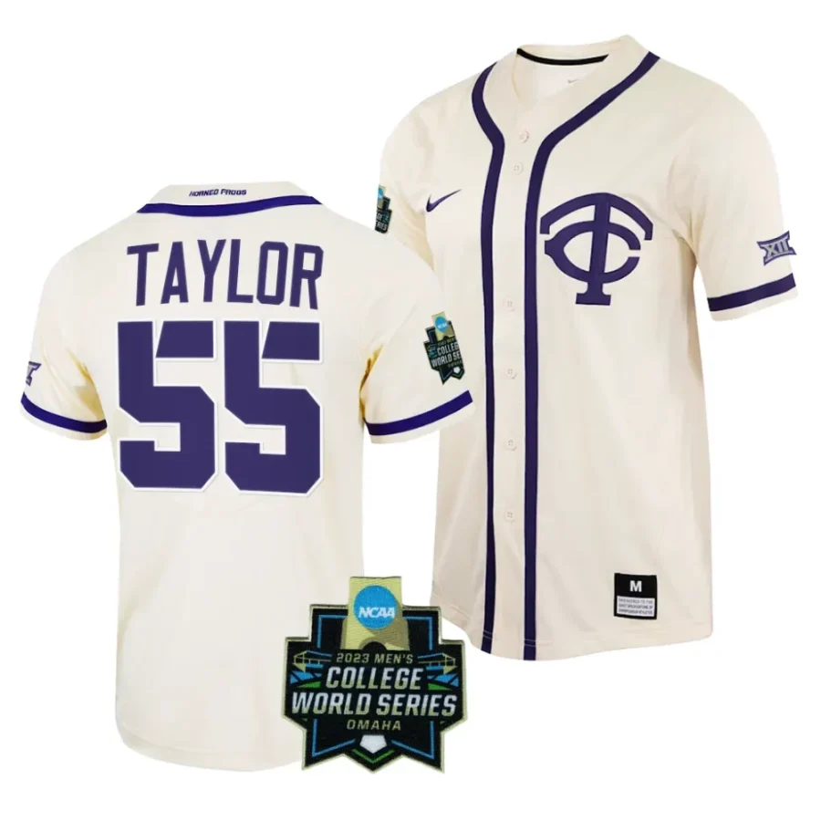 brayden taylor tcu horned frogs 2023 college world series menncaa baseball jersey scaled