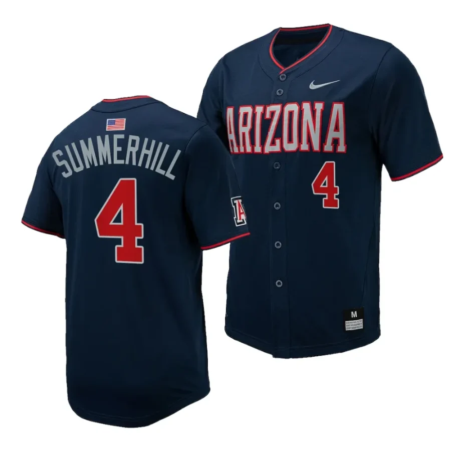 brendan summerhill navy replica baseballfull button arizona wildcats jersey scaled