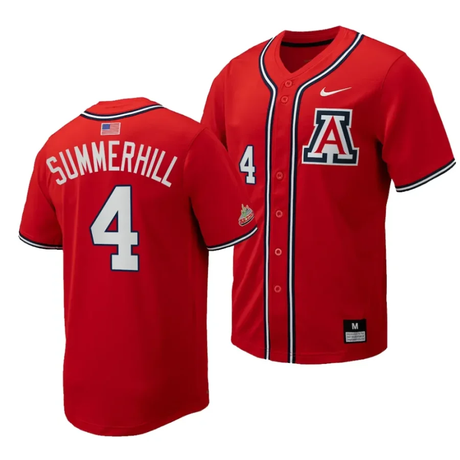 brendan summerhill red replica baseballfull button arizona wildcats jersey scaled