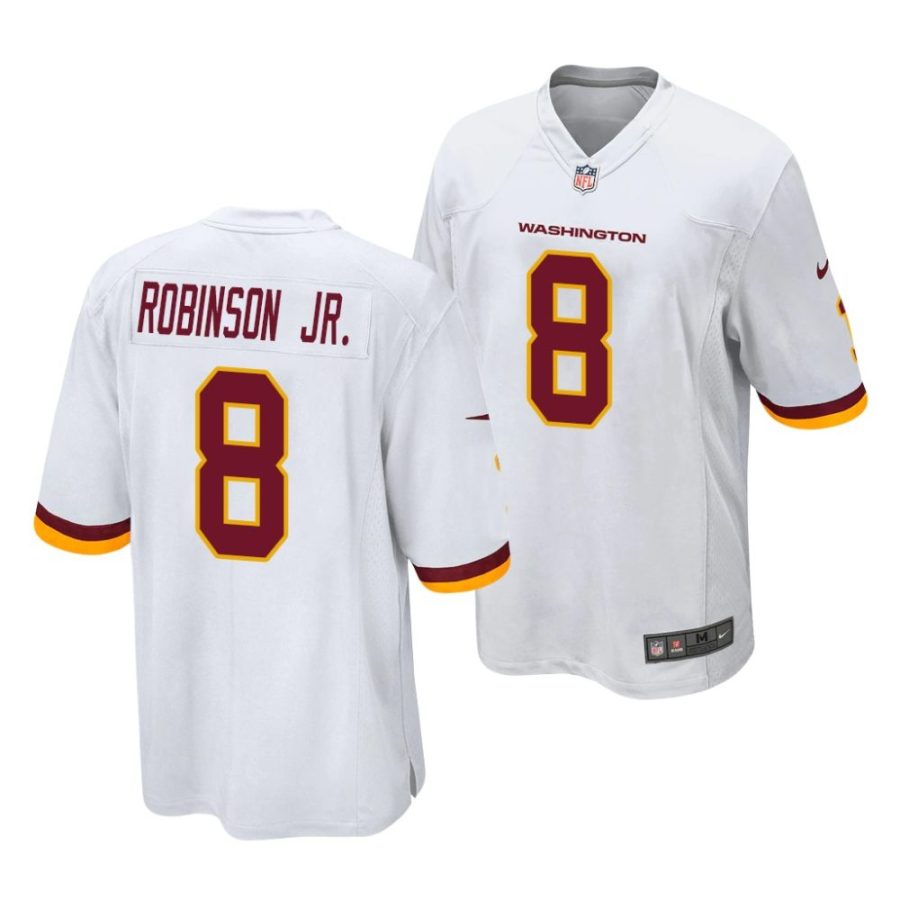 brian robinson jr. washington commanders 2022 nfl draft game men white jersey scaled