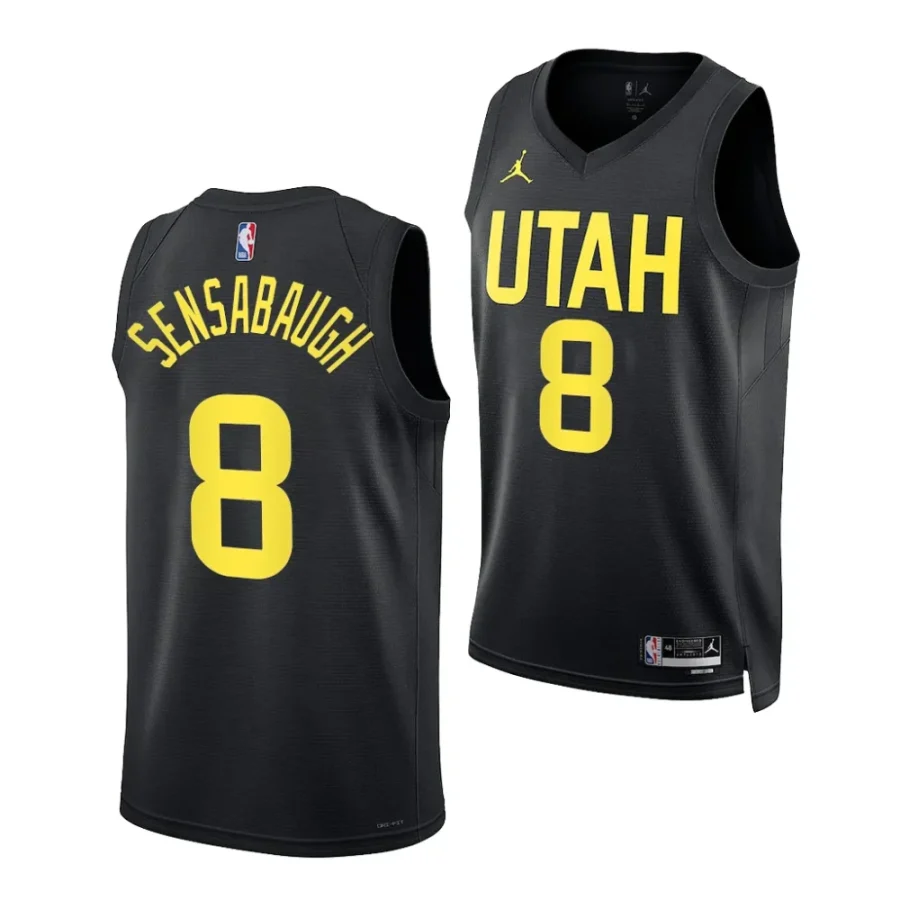 brice sensabaugh jazz 2023 nba draft black statement edition men jersey scaled