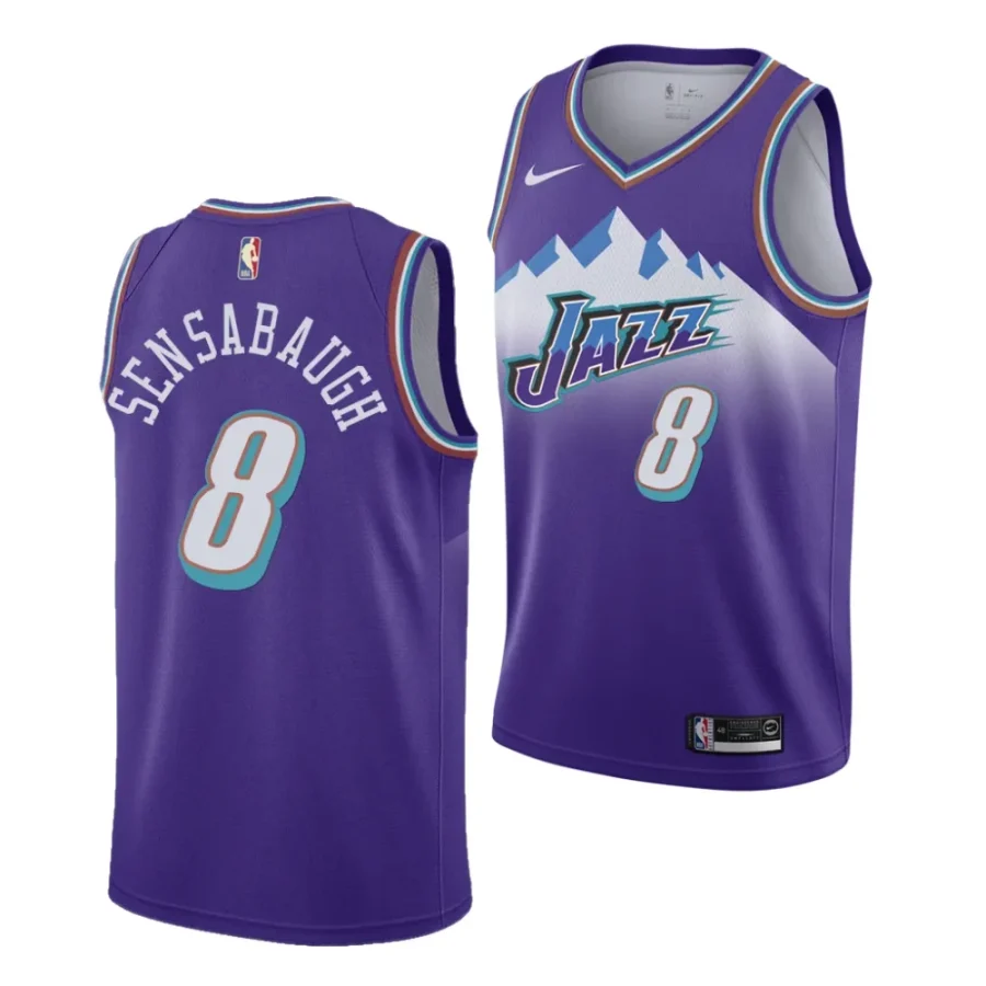 brice sensabaugh jazz 2023 nba draft purple classic edition men jersey scaled