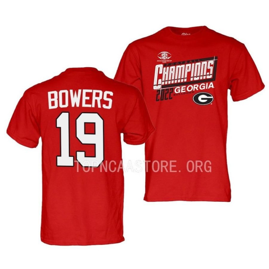 brock bowers locker room 2022 sec champions red t shirts scaled