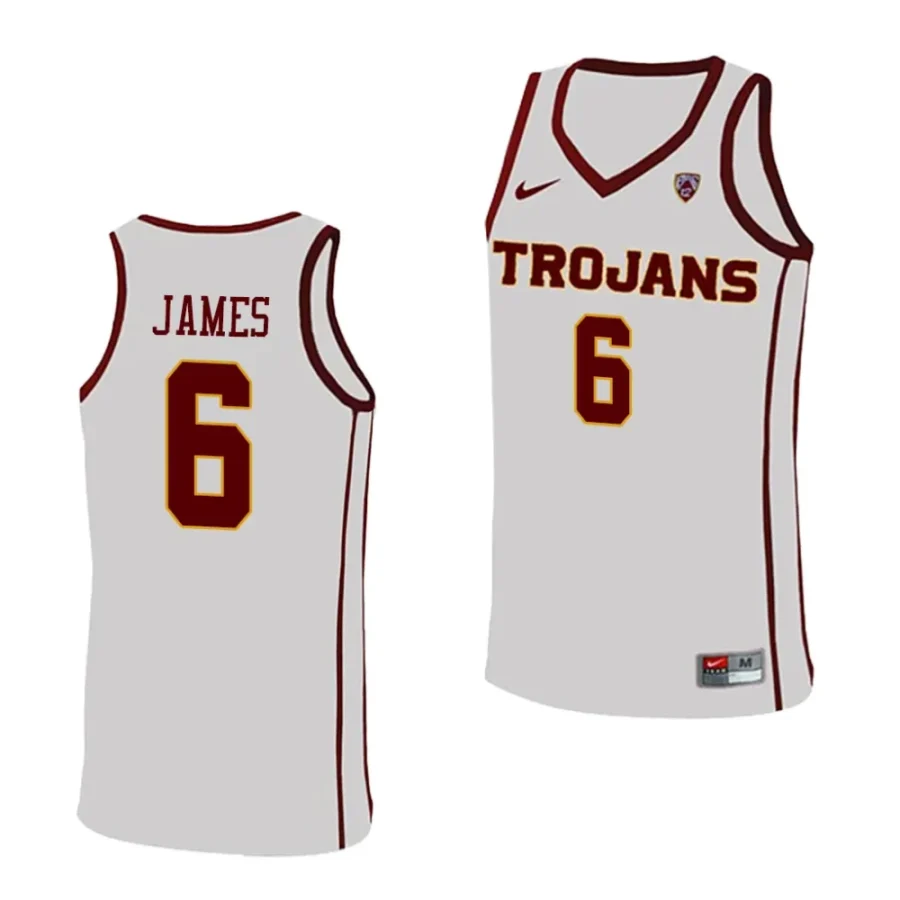 bronny james usc trojans whitecollege basketball replicamen jersey scaled