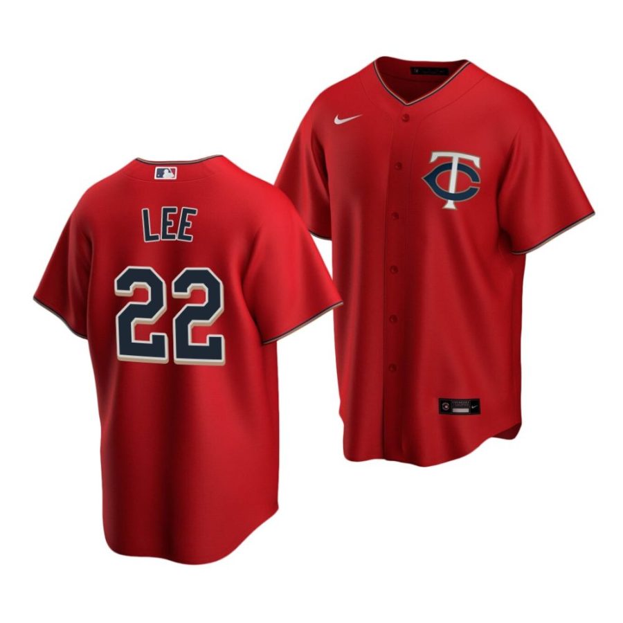 brooks lee twins alternate 2022 mlb draft replica red jersey scaled