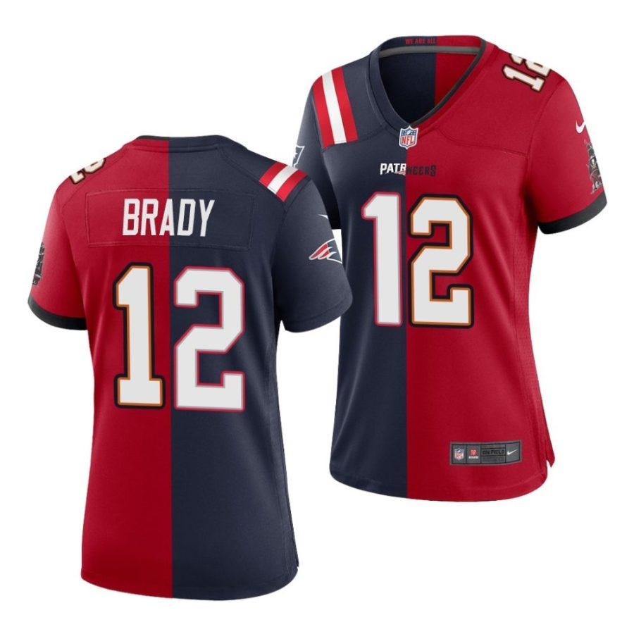 buccaneers tom brady red navy split patriots women'sjersey scaled