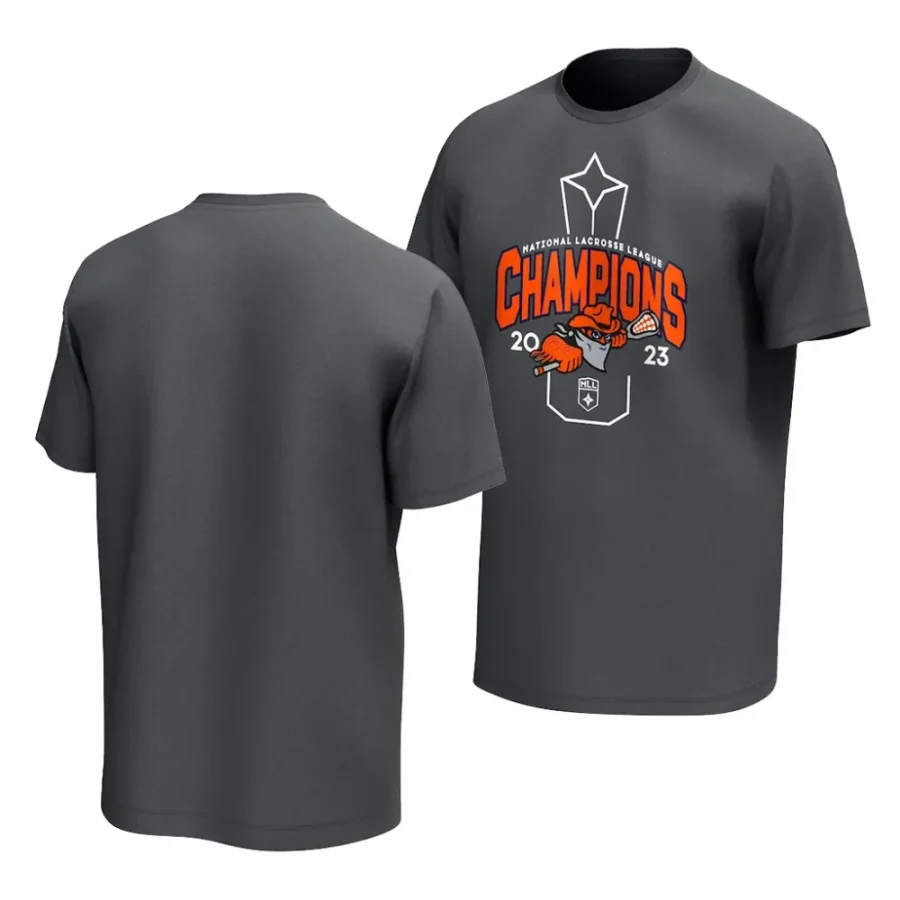 buffalo bandits charcoal 2023 nll cup champions youth t shirt scaled