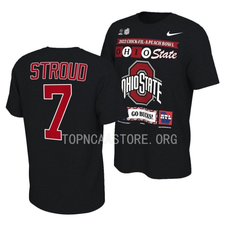 c.j. stroud college football playoff 2022 peach bowl black shirt scaled