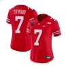c.j. stroud red ohio state buckeyes100th anniversary patch women jersey