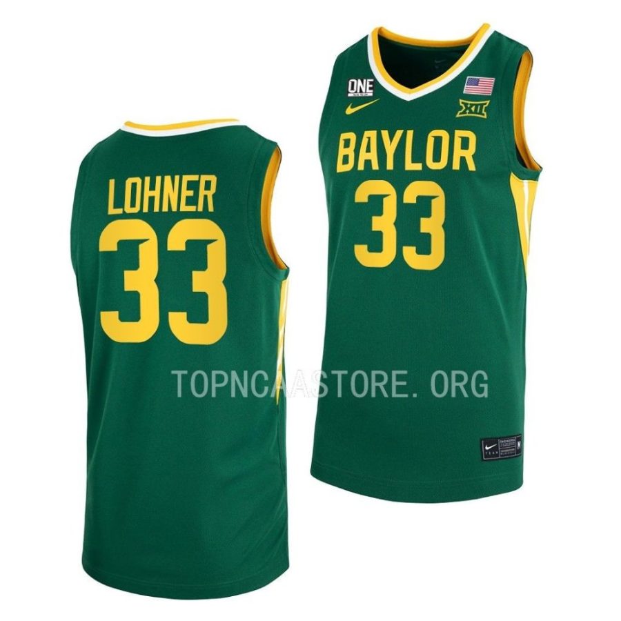 caleb lohner baylor bears 2022 23college basketball green jersey scaled