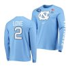 caleb love long sleeve 2022 march madness final four blue shirt scaled