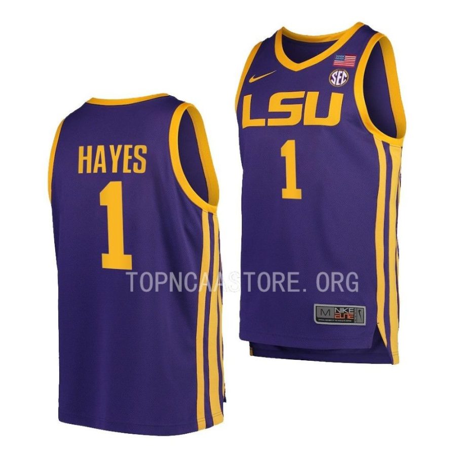 cam hayes lsu tigers 2022 23college basketball replicapurple jersey scaled