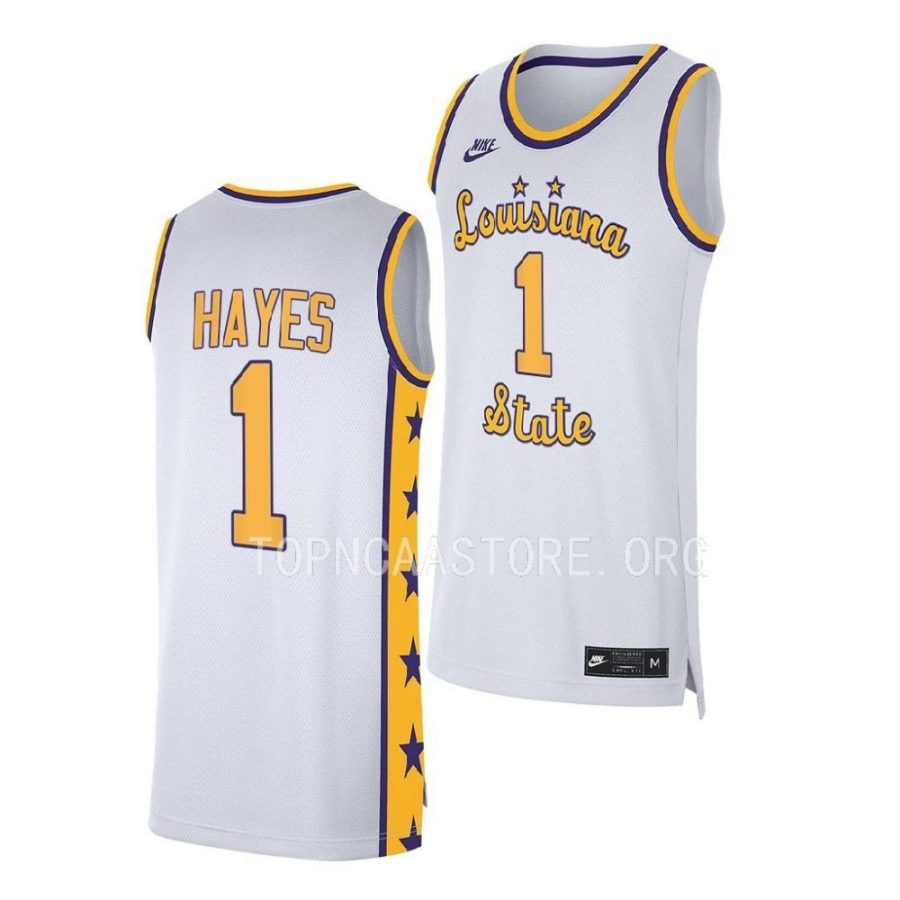 cam hayes lsu tigers 2022 23replica basketball white jersey scaled