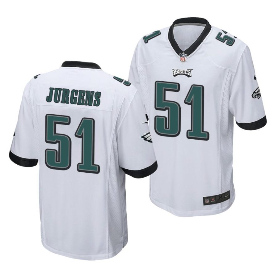 cam jurgens philadelphia eagles 2022 nfl draft game men white jersey scaled