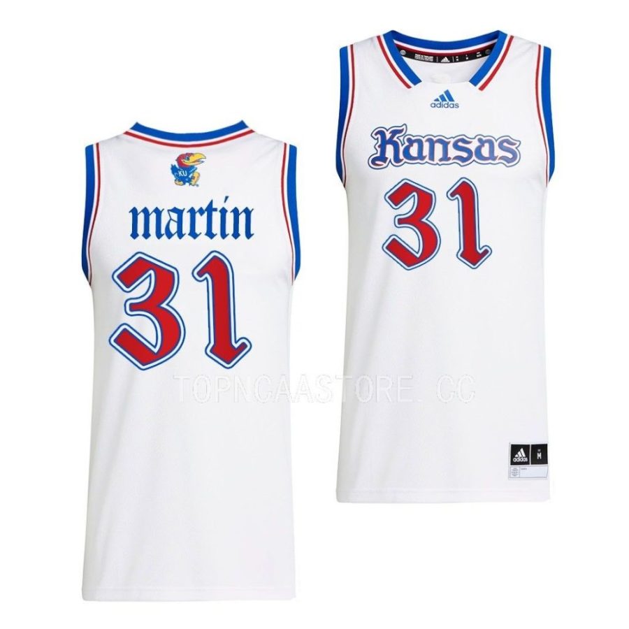 cam martin kansas jayhawks 2022 23swingman basketball white jersey scaled