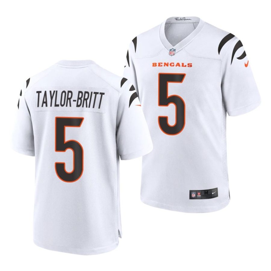 cam taylor britt cincinnati bengals 2022 nfl draft game men white jersey scaled