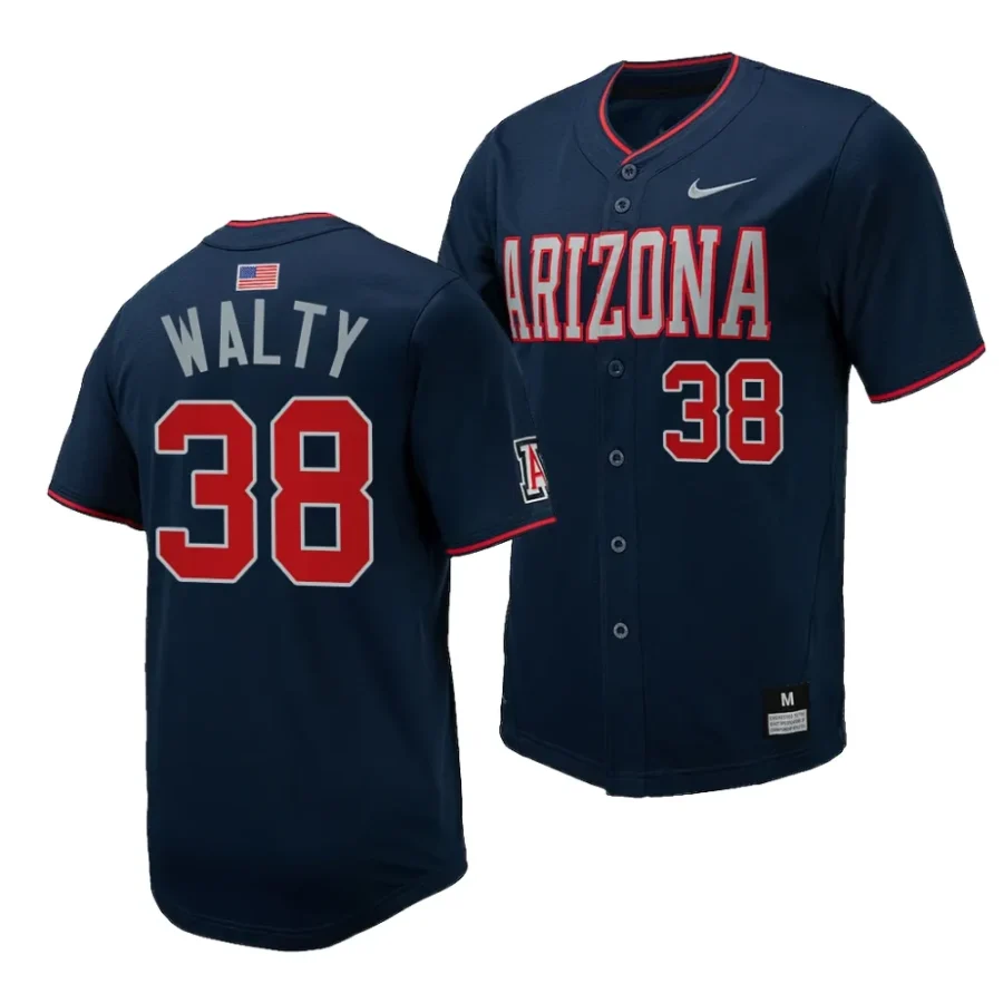 cam walty navy replica baseballfull button arizona wildcats jersey scaled