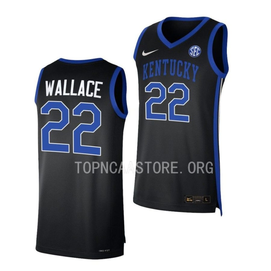 cason wallace kentucky wildcats 2022 23college basketball replicablack jersey scaled