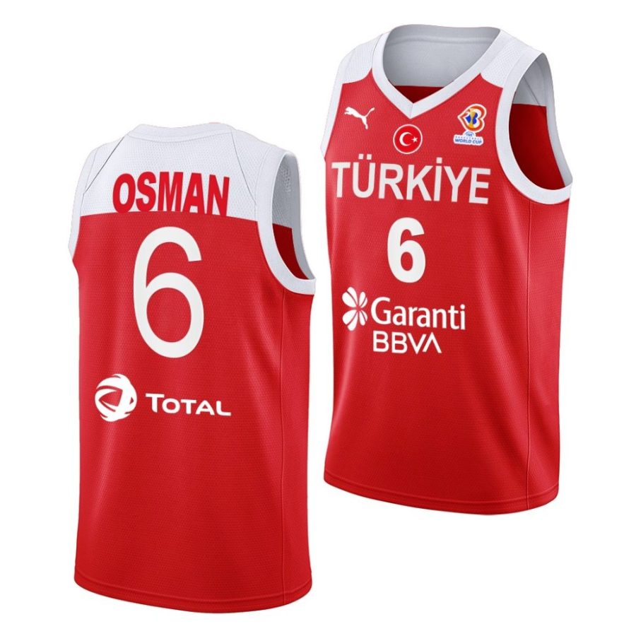 cedi osman turkey 2022 fiba basketball world cup red away jersey scaled