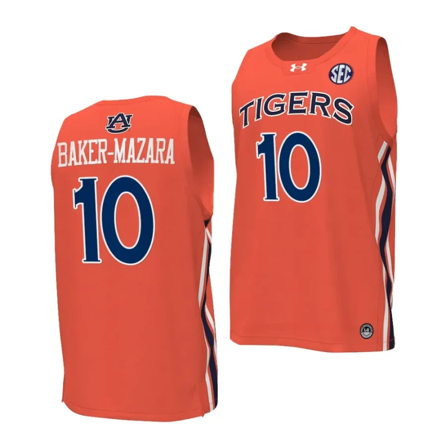 chad baker mazara auburn tigers orangereplica basketball men jersey scaled