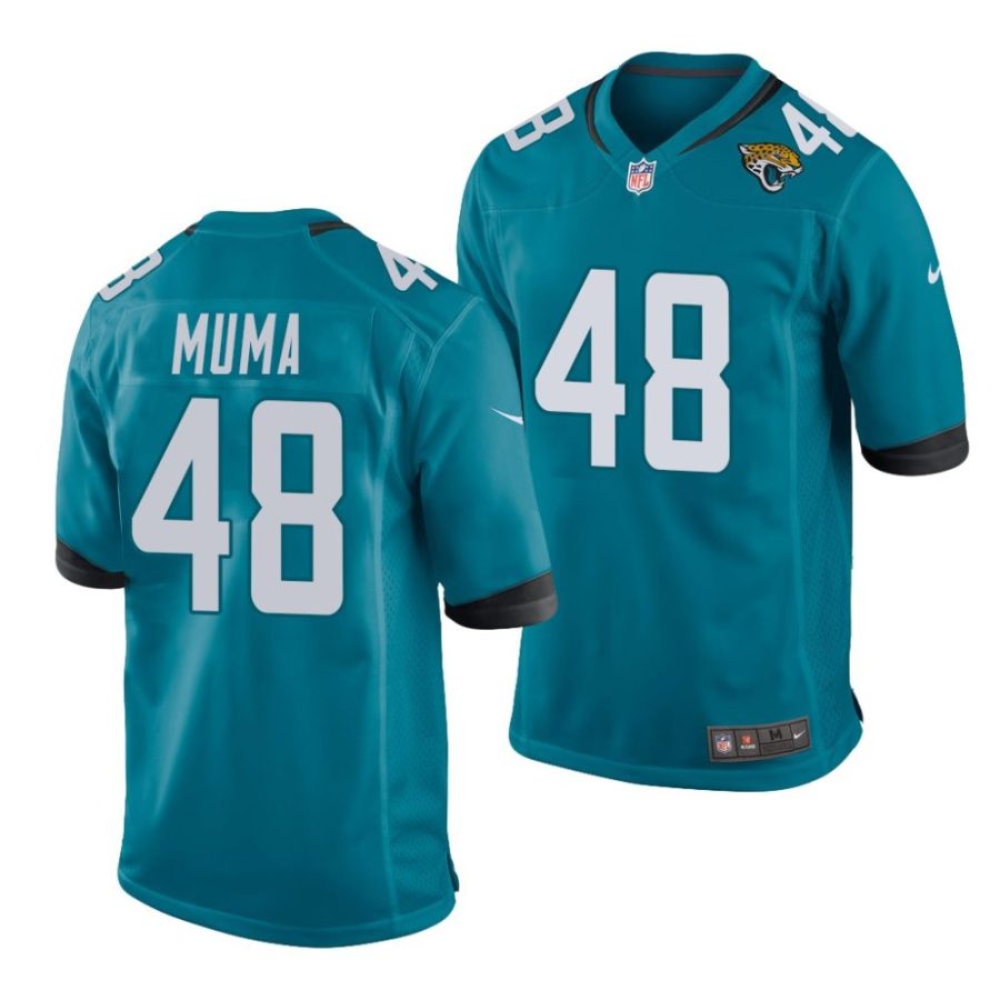 chad muma jacksonville jaguars 2022 nfl draft game men teal jersey scaled