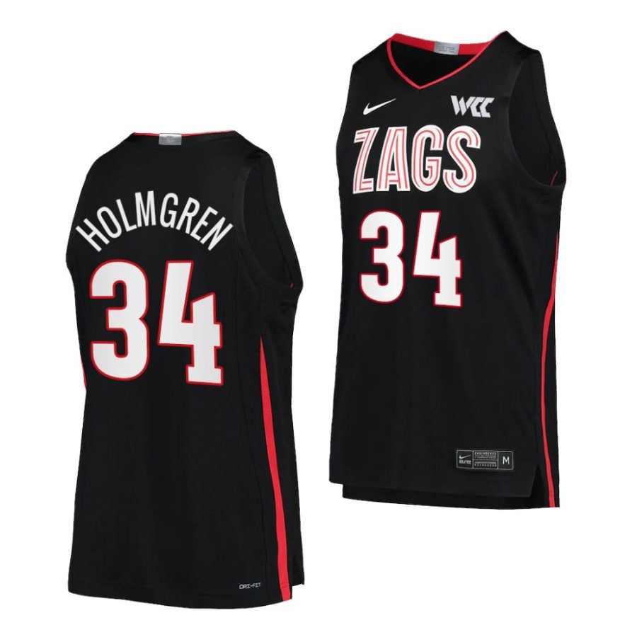 chet holmgren black college basketball gonzaga bulldogs jersey scaled