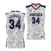 chet holmgren white 2022 carrier classic gonzaga bulldogsarmed forces day jersey scaled