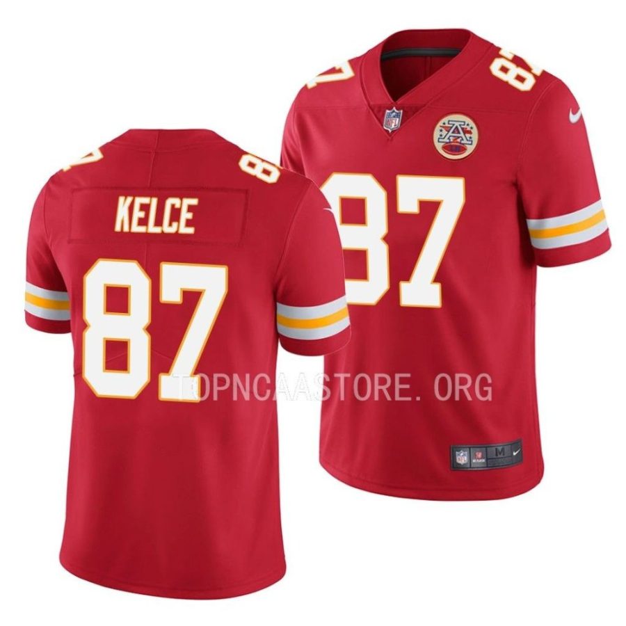 chiefs travis kelce red vapor limited jersey scaled