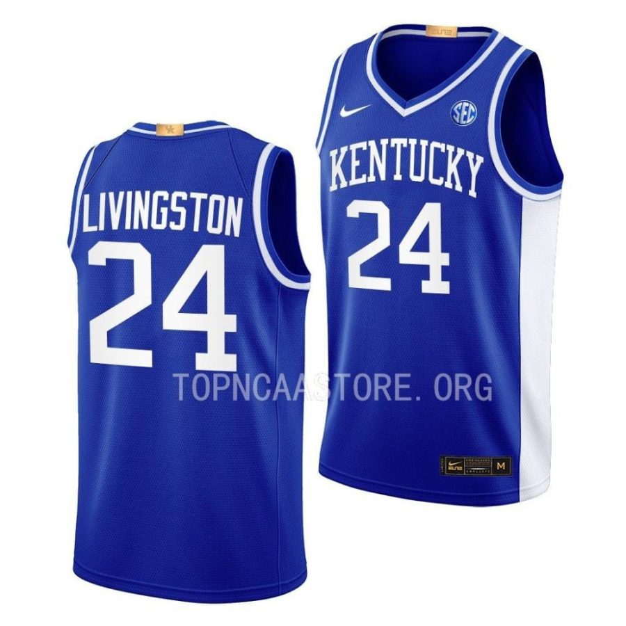 chris livingston kentucky wildcats 2022 23throwback basketball go big blueroyal jersey scaled