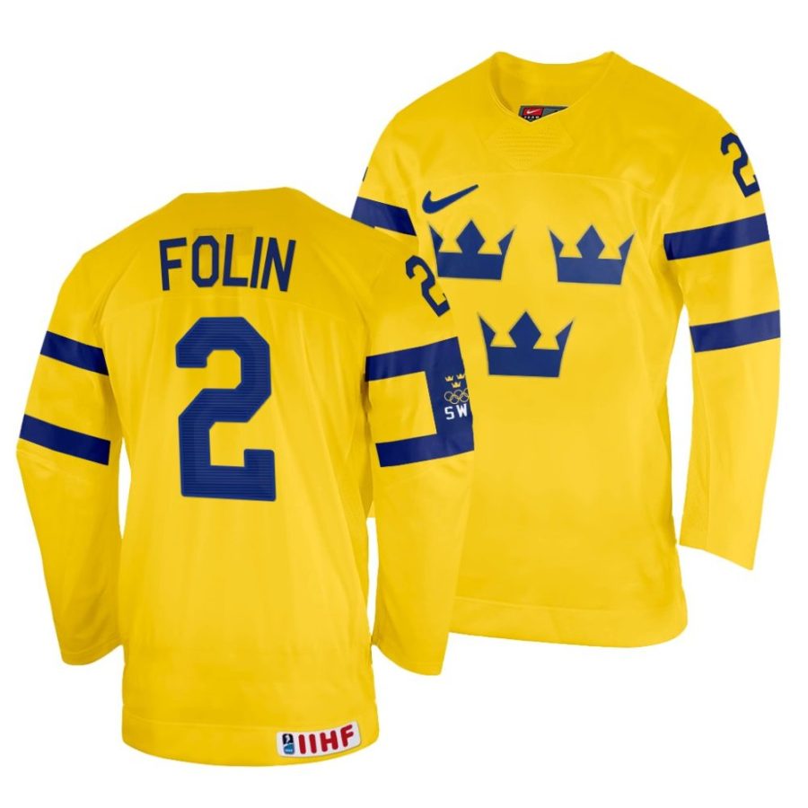 christian folin home 2022 iihf world championship yellow jersey scaled