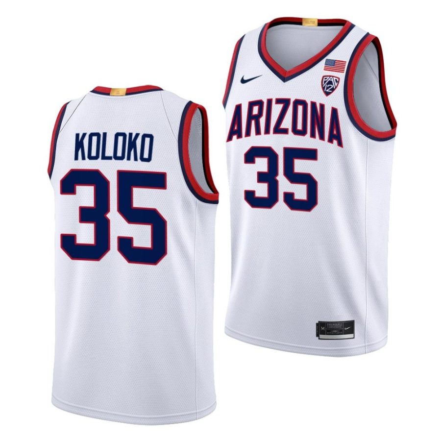 christian koloko arizona wildcats limited basketball white jersey scaled