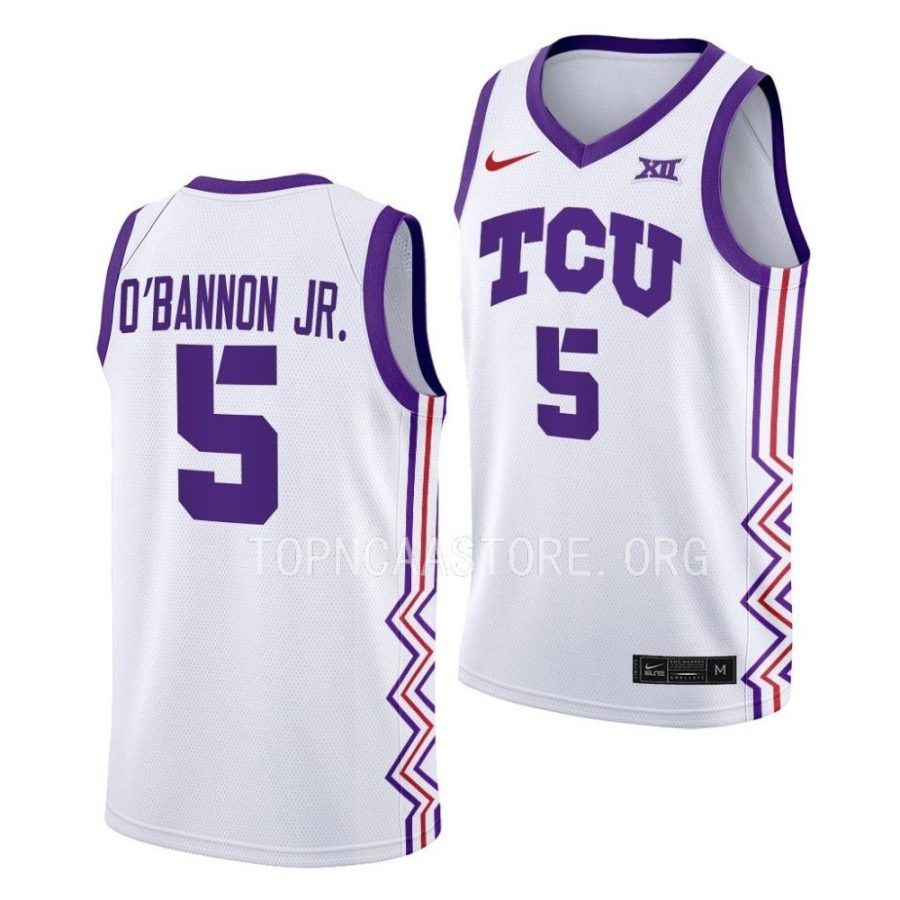 chuck o'bannon jr. white home basketball 2022 23 jersey scaled