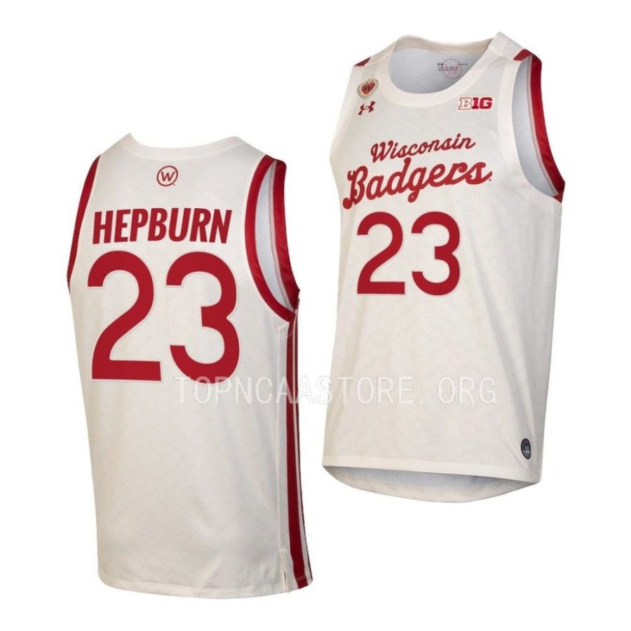 chucky hepburn white retro basketball 2022 23throwback jersey scaled