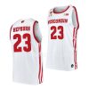 chucky hepburn wisconsin badgers 2022 23home basketball replicawhite jersey scaled