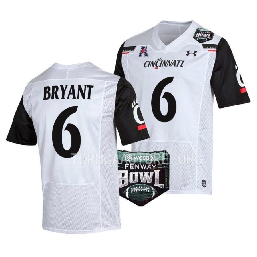 cincinnati bearcats ben bryant white 2022 fenway bowl football jersey scaled