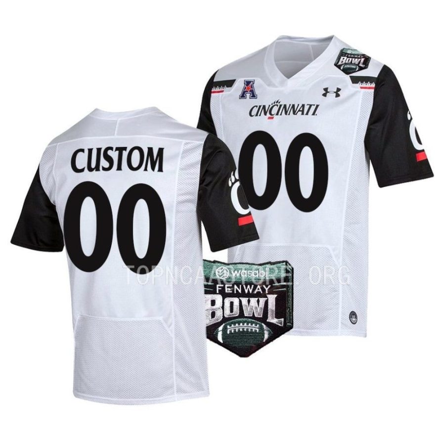 cincinnati bearcats custom white 2022 fenway bowl football jersey scaled