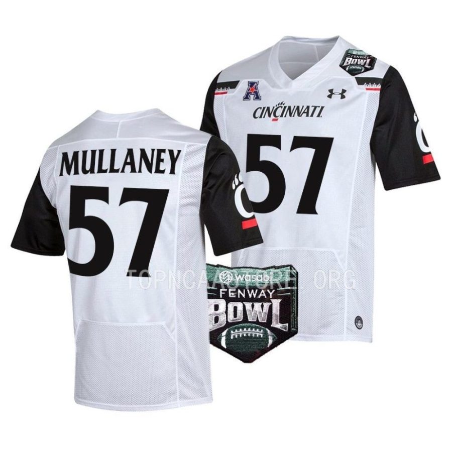 cincinnati bearcats ryan mullaney white 2022 fenway bowl football jersey scaled